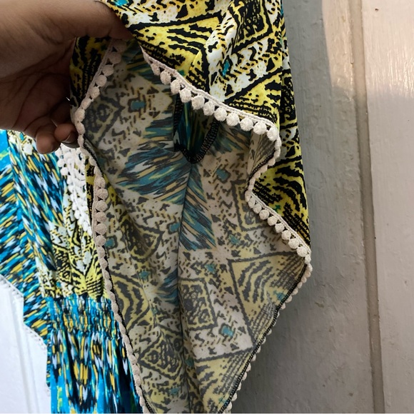 Vintage : Cocomo : size : S : Y2K boho crochet summer print blouse top - Picture 6 of 9